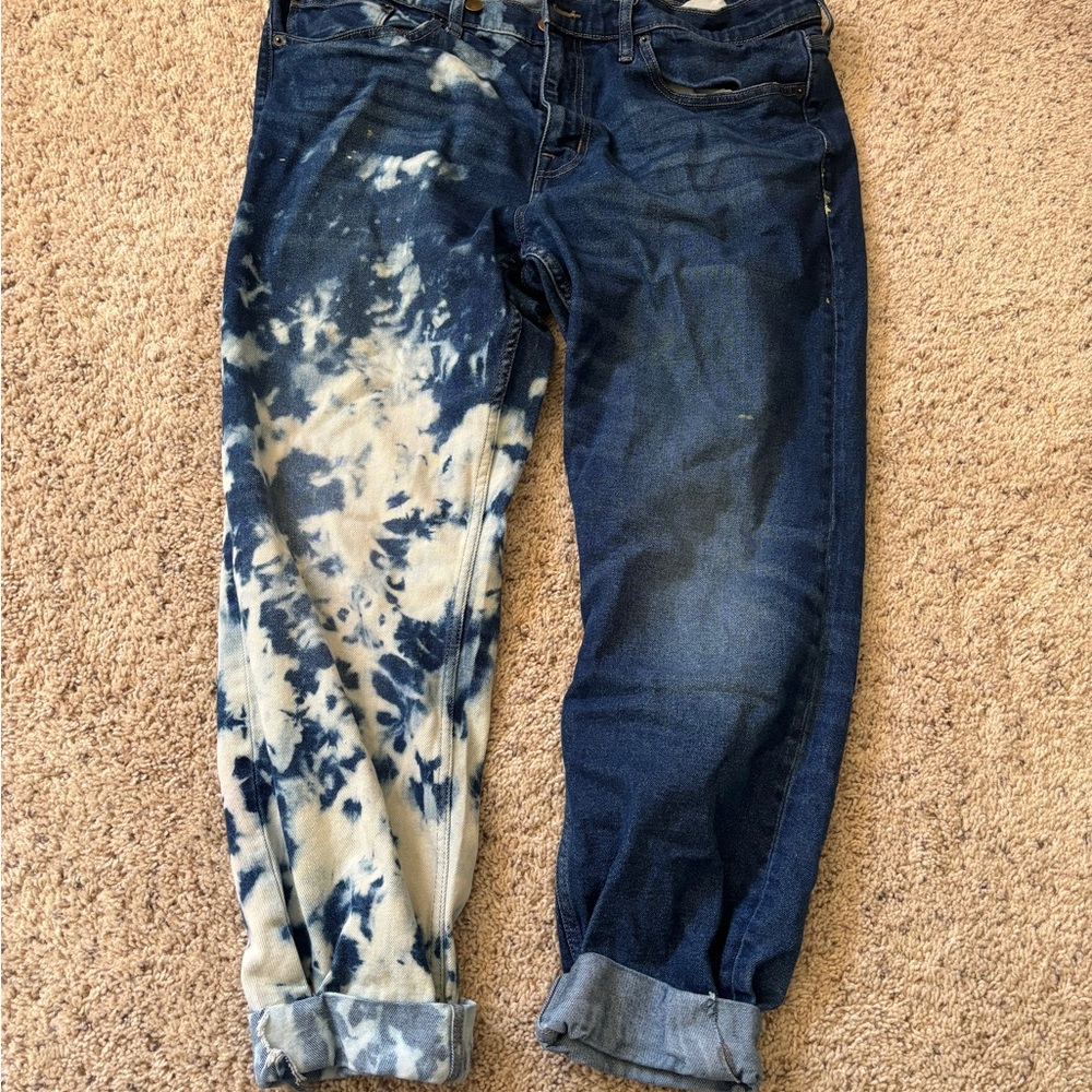 Stylish Blue Tie-Dye Jeans